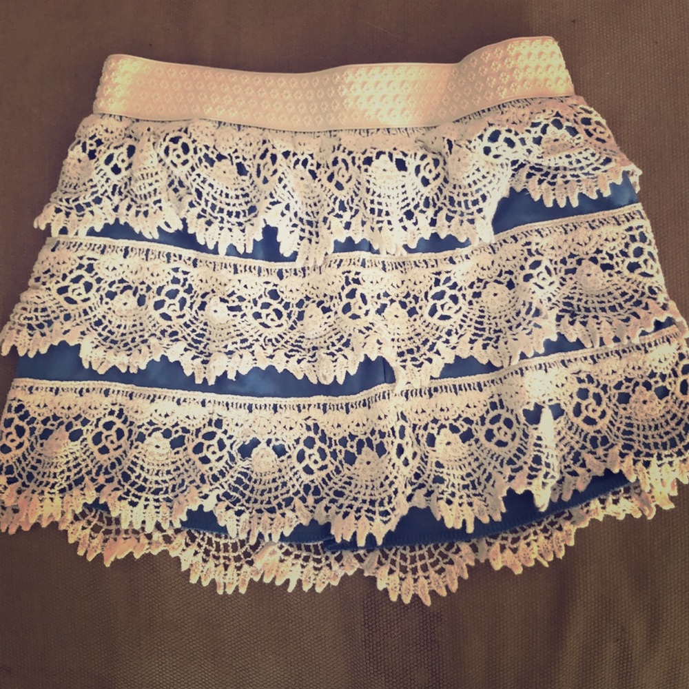 Blue and white shorts